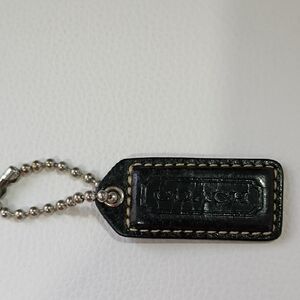 Coach Black Leather Hangtag